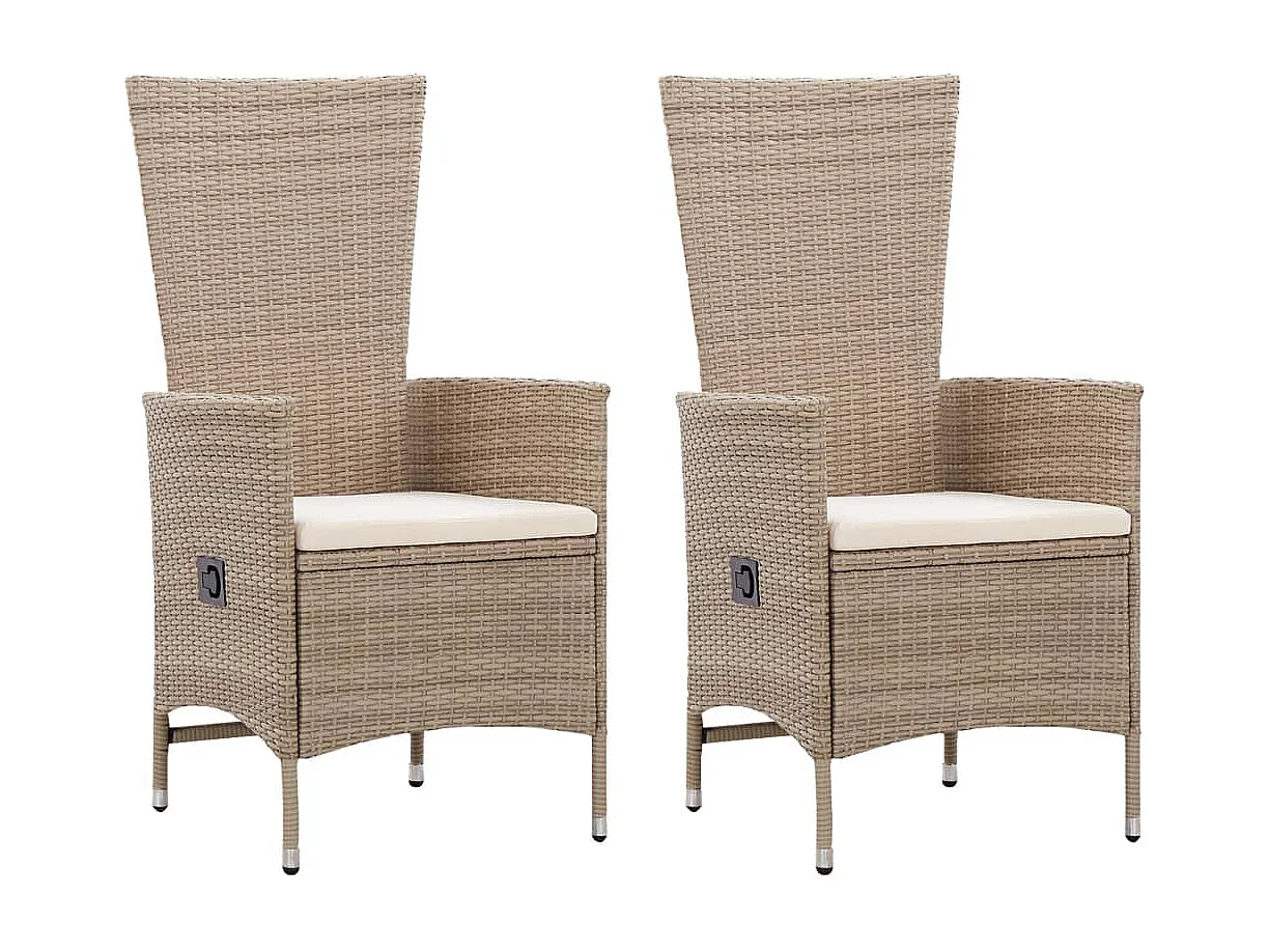 Yildiz  Ensemble à manger de jardin 3 pcs Beige