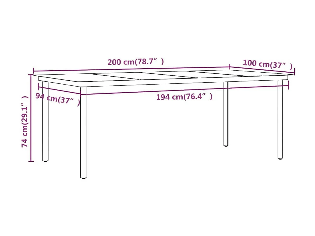 Prolenta Premium -  Ensemble à manger de jardin coussins 9 pcs Résine tressée Verre
