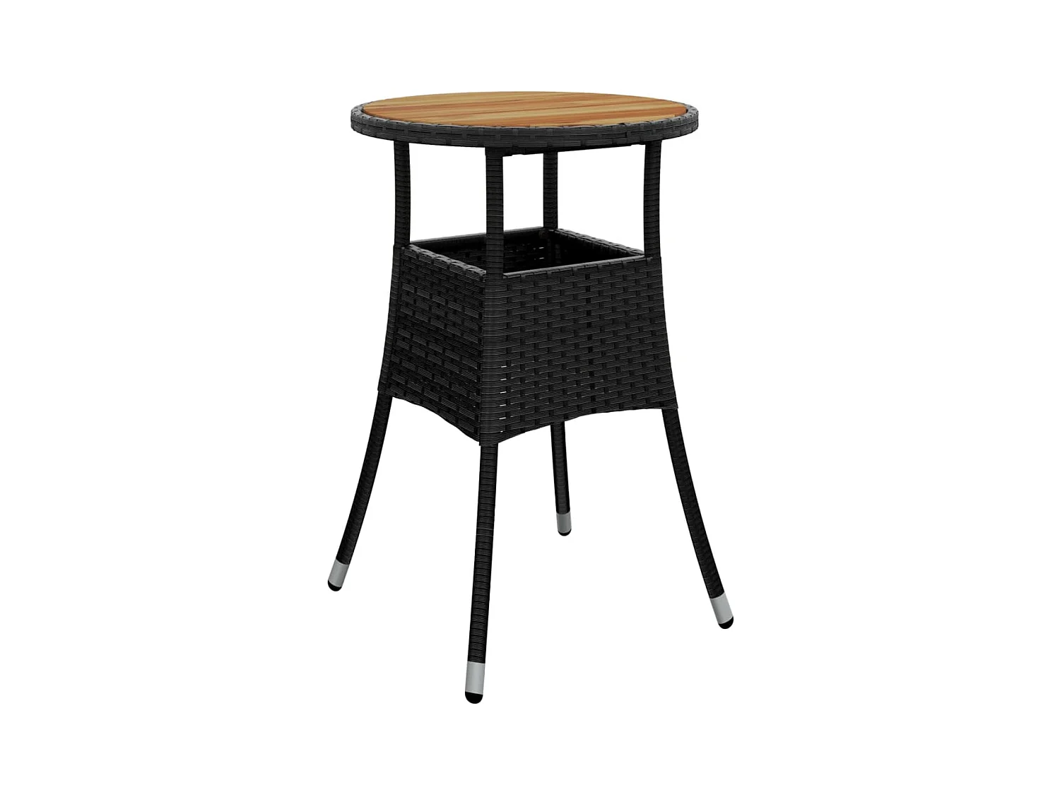 Butler  3-delige Tuinset met kussens poly rattan en acaciahout zwart