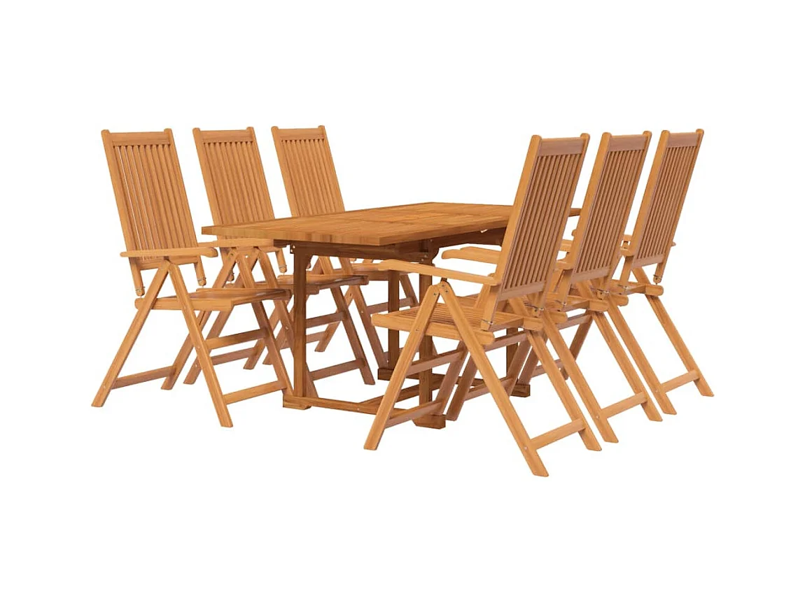 Sterre  Ensemble à manger de jardin 7 pcs Bois d'acacia massif
