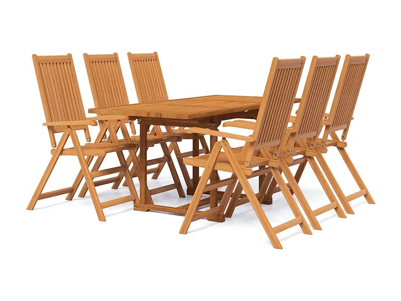 Sterre  Ensemble à manger de jardin 7 pcs Bois d'acacia massif
