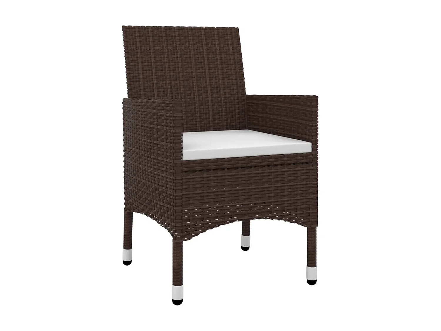 Carlinville  5-delige Tuinset met kussens poly rattan en glas