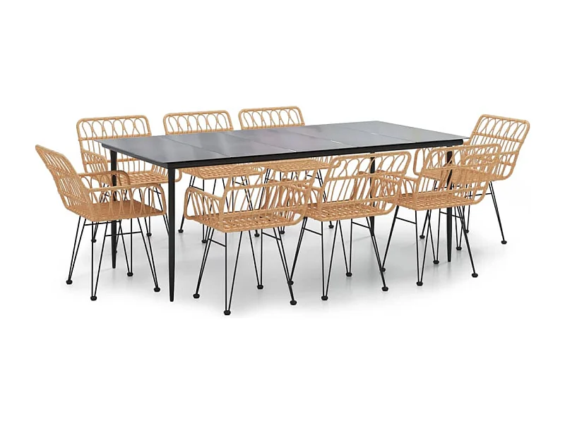 Arkadelphia  9-delige Tuinset poly rattan