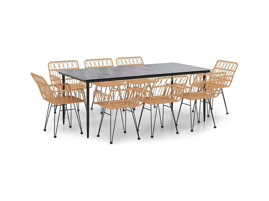 Arkadelphia  9-delige Tuinset poly rattan