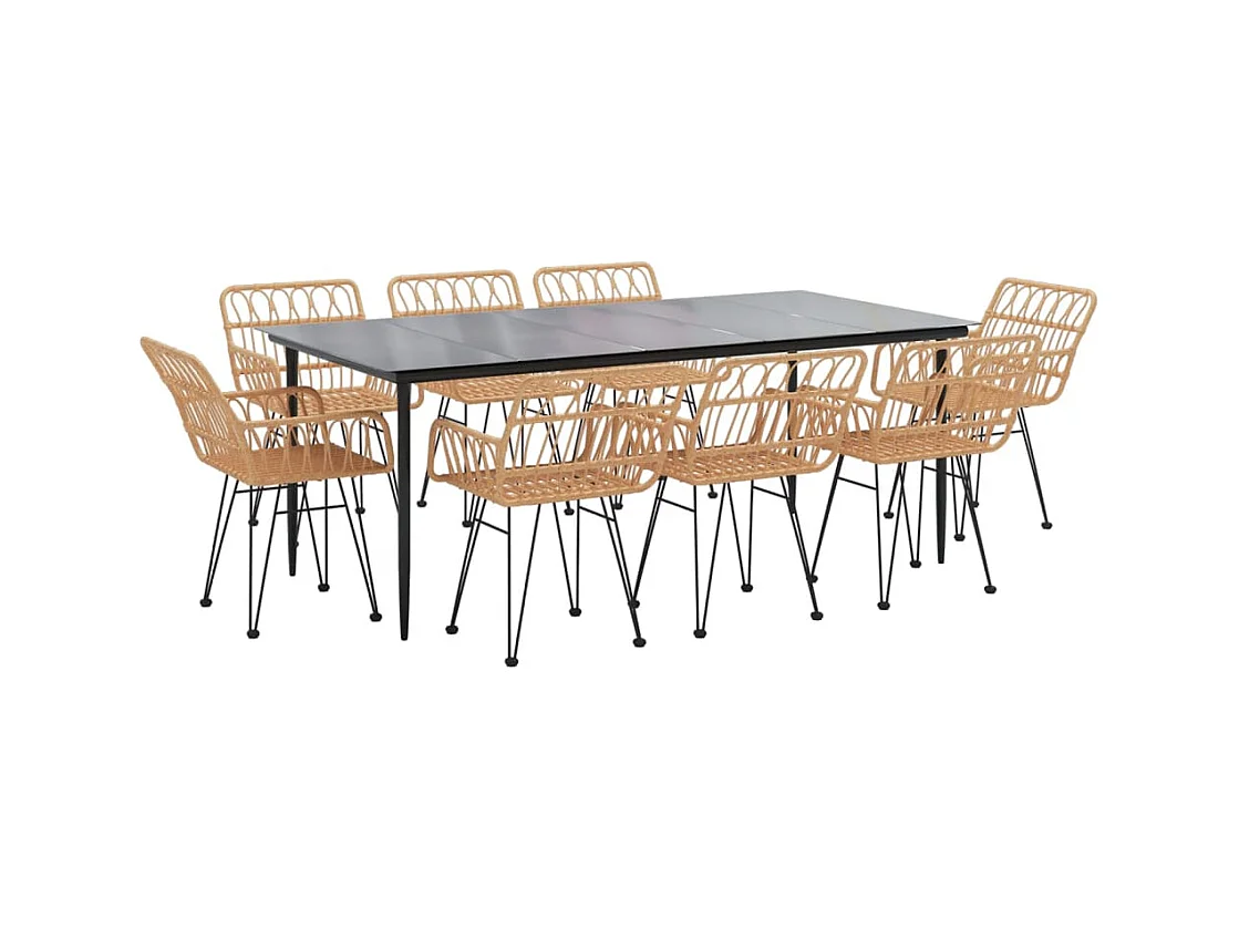 Arkadelphia  9-delige Tuinset poly rattan