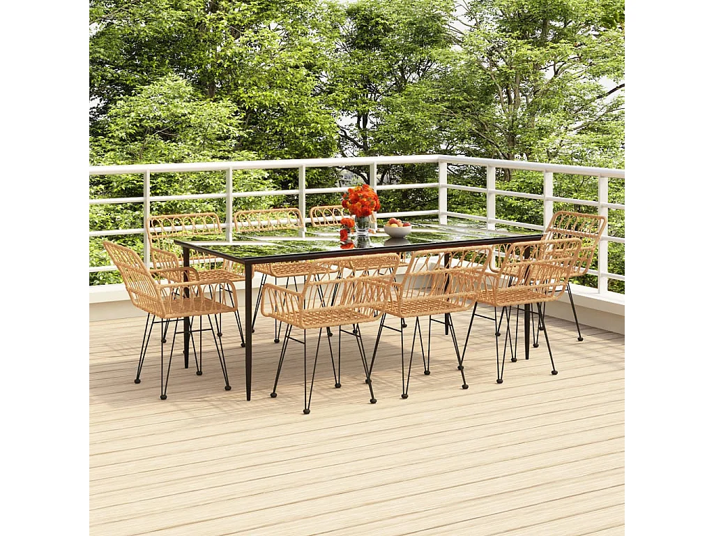 Arkadelphia  9-delige Tuinset poly rattan