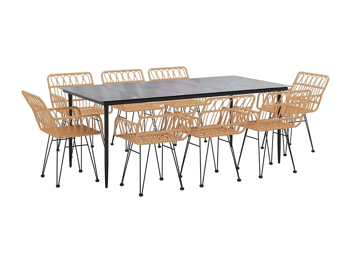 Arkadelphia  9-delige Tuinset poly rattan