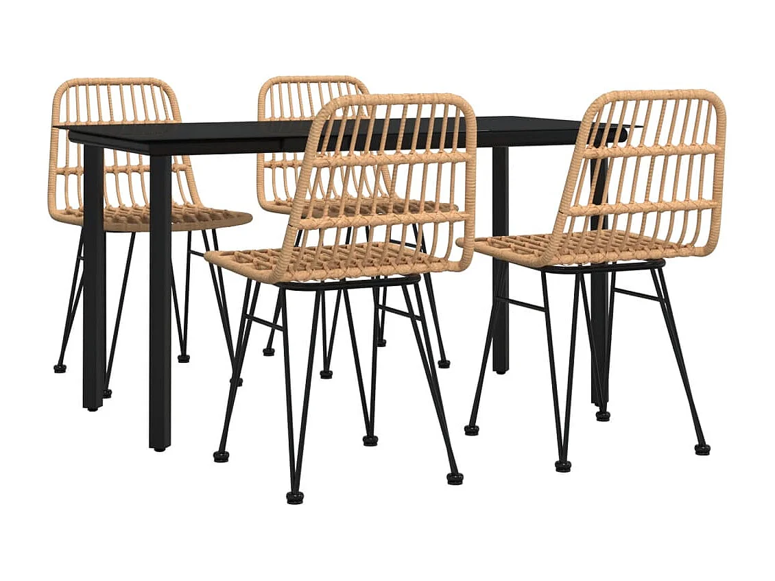 Ballyhaise  5-delige Tuinset poly rattan