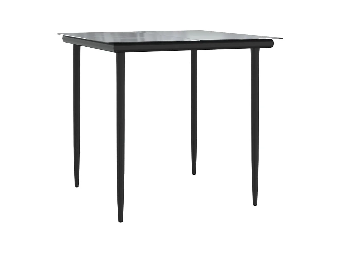 Issy-les-Moulineaux  Ensemble à manger de jardin coussins 5pcs Noir Résine tressée