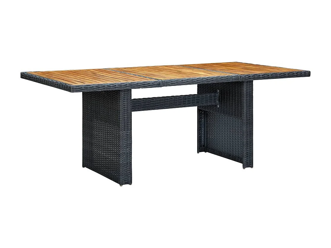 Saint-Denis  Ensemble à manger d'extérieur 9pcs et coussins rotin gris foncé