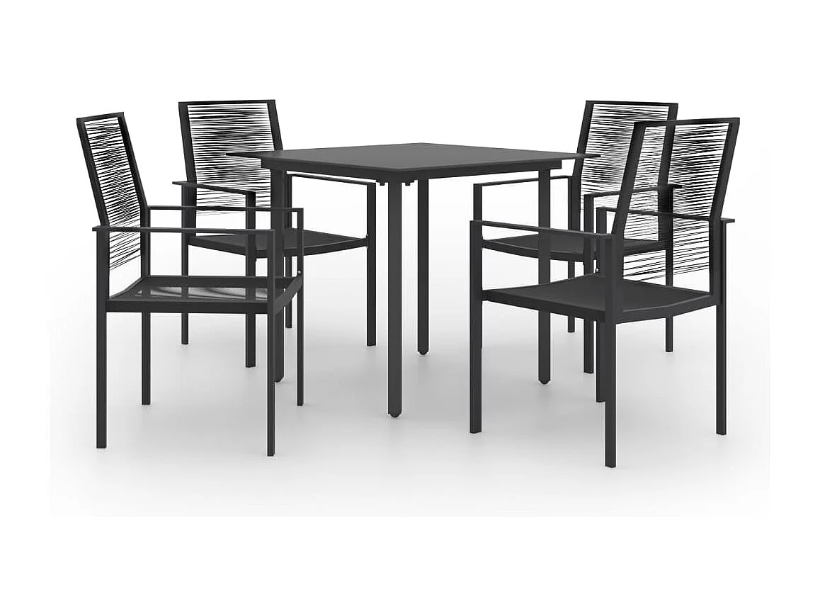 Qiran  Ensemble à manger de jardin 5 pcs