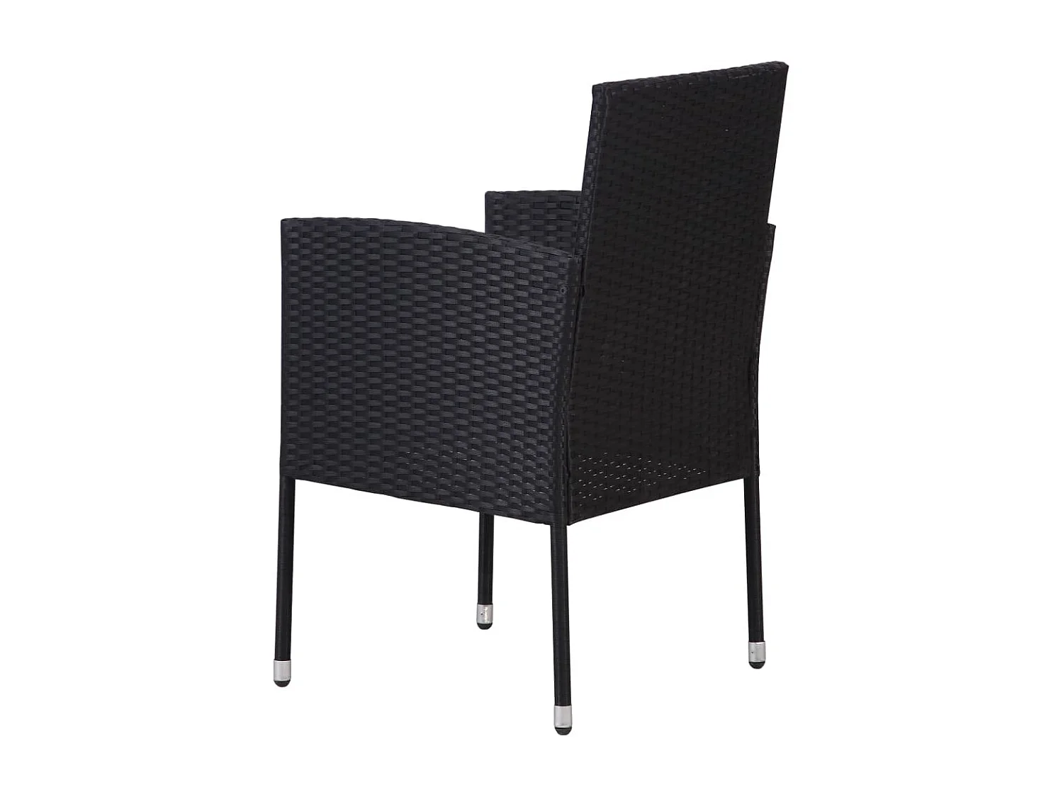 Andrew Scott  Ensemble à manger de jardin 7 pcs Résine tressée Noir