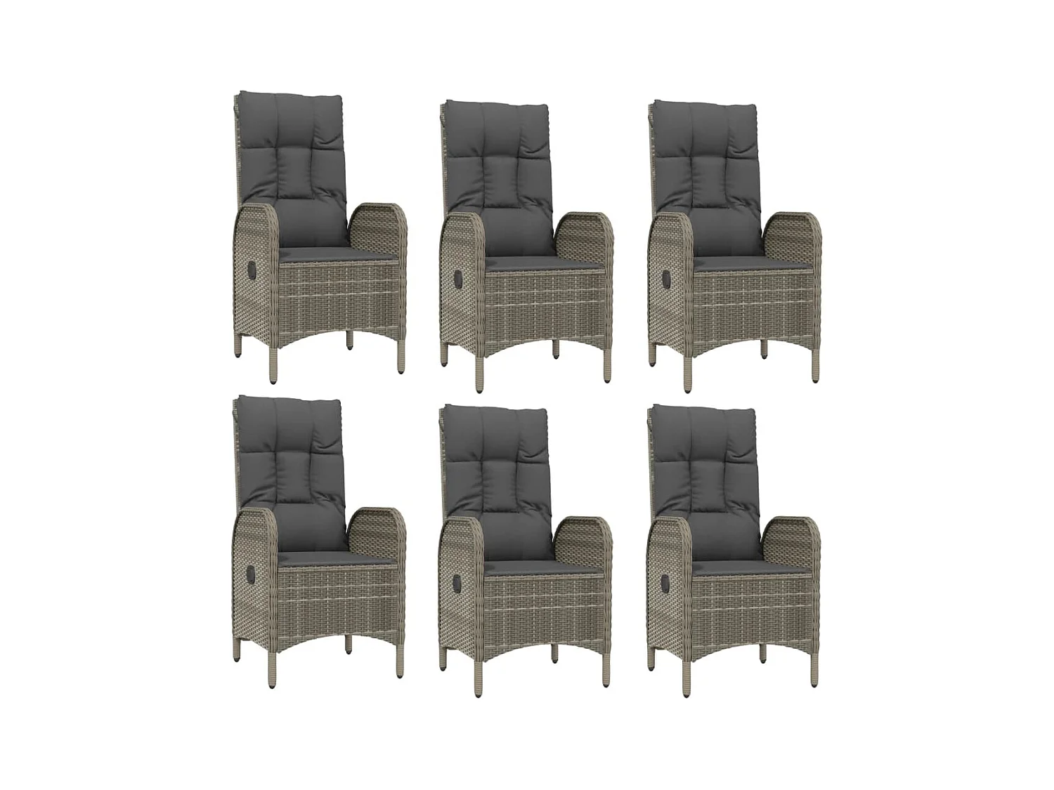 Addison  9-delige Tuinset met kussens poly rattan grijs