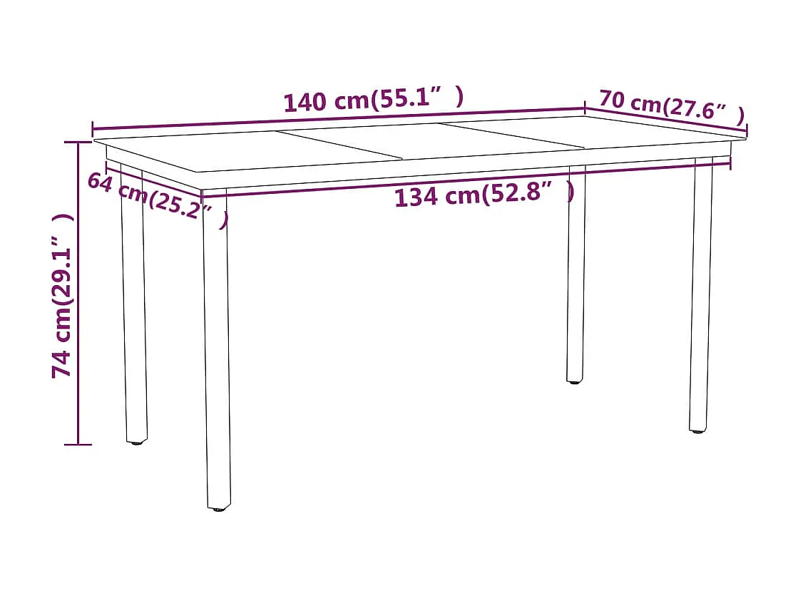 Scandicci  Ensemble à manger de jardin 5 pcs Noir