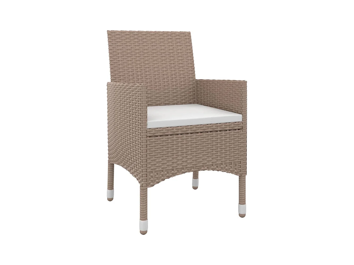 Carlinville  Ensemble à manger de jardin coussins 3 pcs Résine tressée Verre