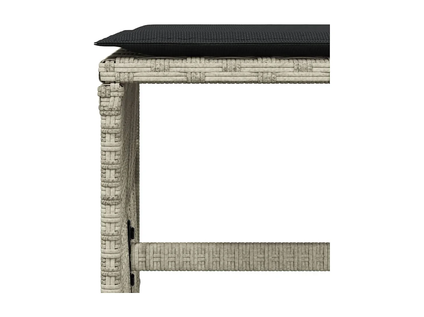 Mariella  Ensemble à manger de jardin et coussins 17 pcs gris clair rotin