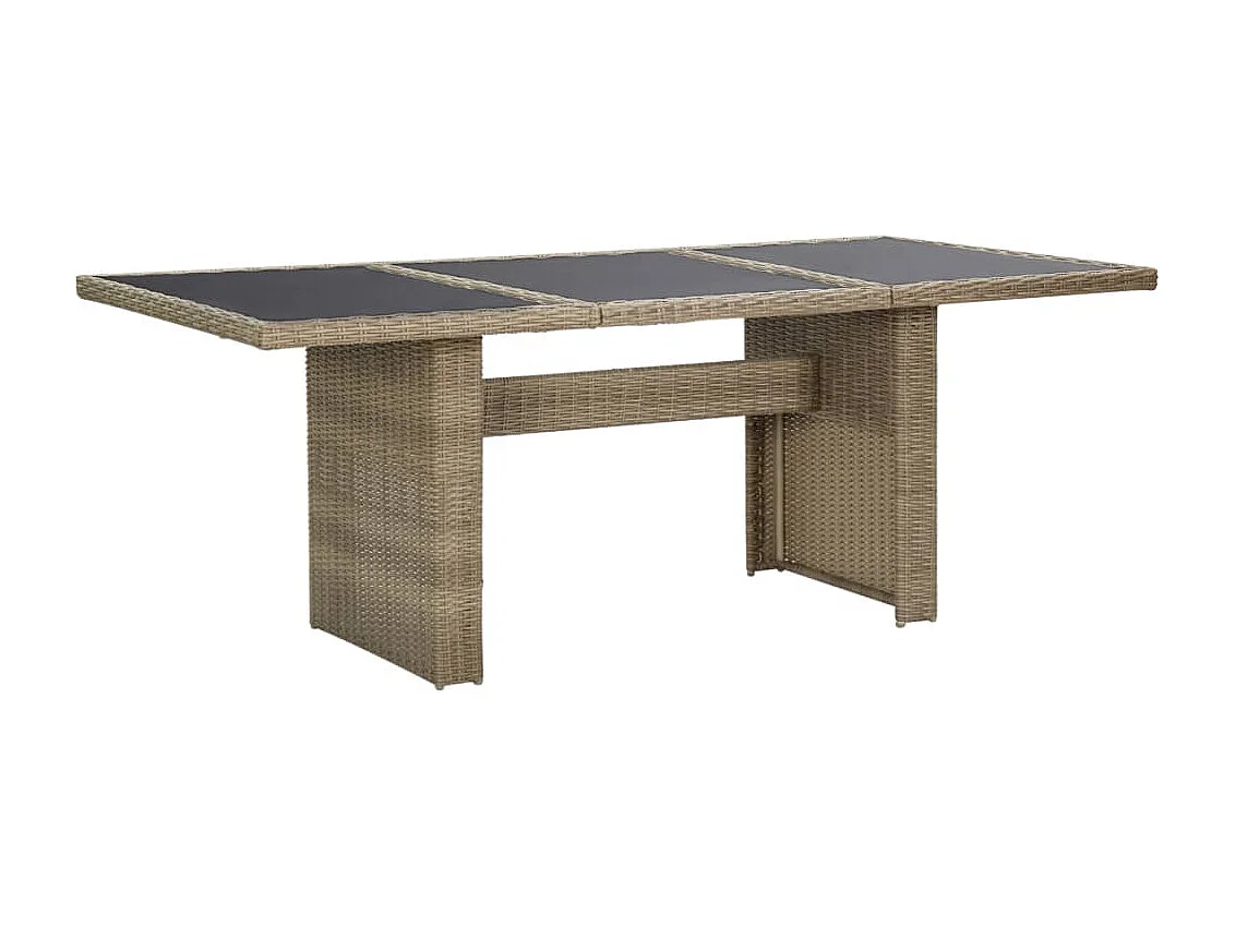 Garden Furniture -  7-delige Tuinset poly rattan bruin