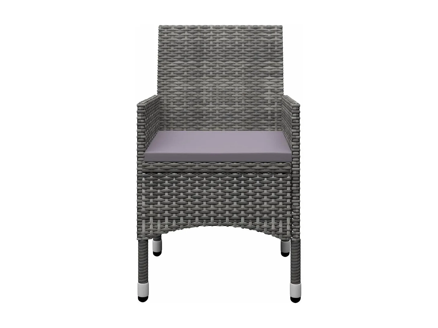 Benine  Juego de comedor de jardín de 5 piezas gris