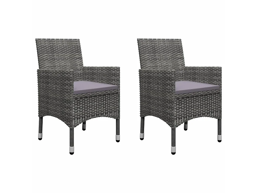 Benine  Juego de comedor de jardín de 5 piezas gris