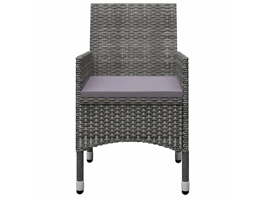 Benine  Juego de comedor de jardín de 5 piezas gris