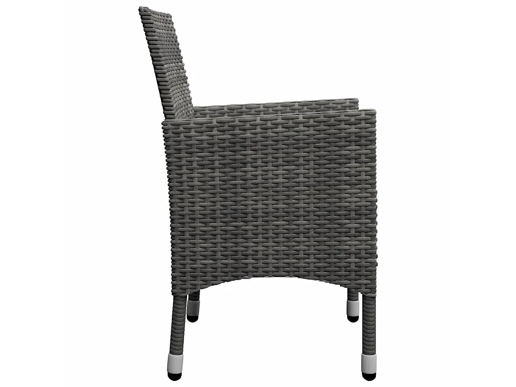 Benine  Juego de comedor de jardín de 5 piezas gris
