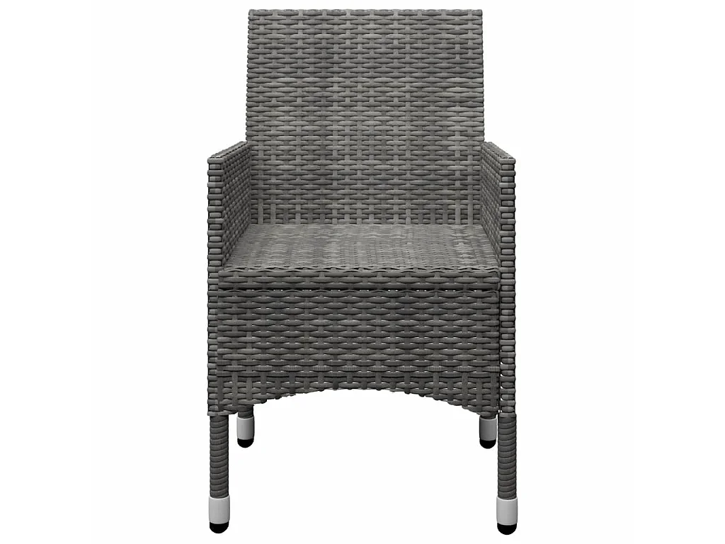 Benine  Juego de comedor de jardín de 5 piezas gris