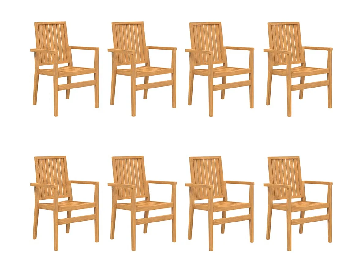 Garden Furniture -  Ensemble à manger de jardin 9 pcs Bois de teck solide