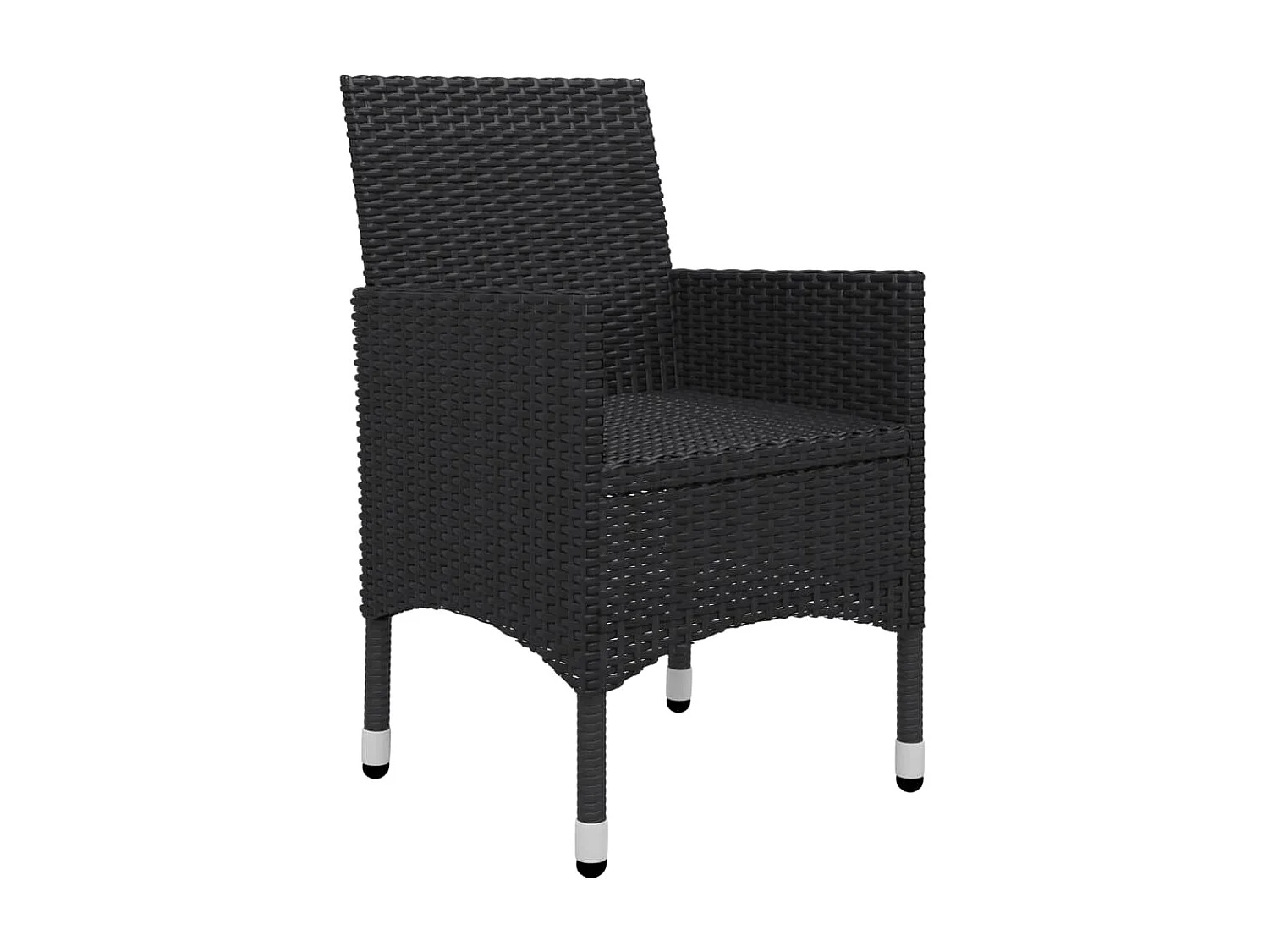 Fyndal  Juego de comedor para jardín de 5 piezas negro