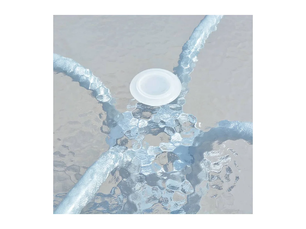 Garden Furniture -  Juego de comedor de jardín 5 piezas de acero negro