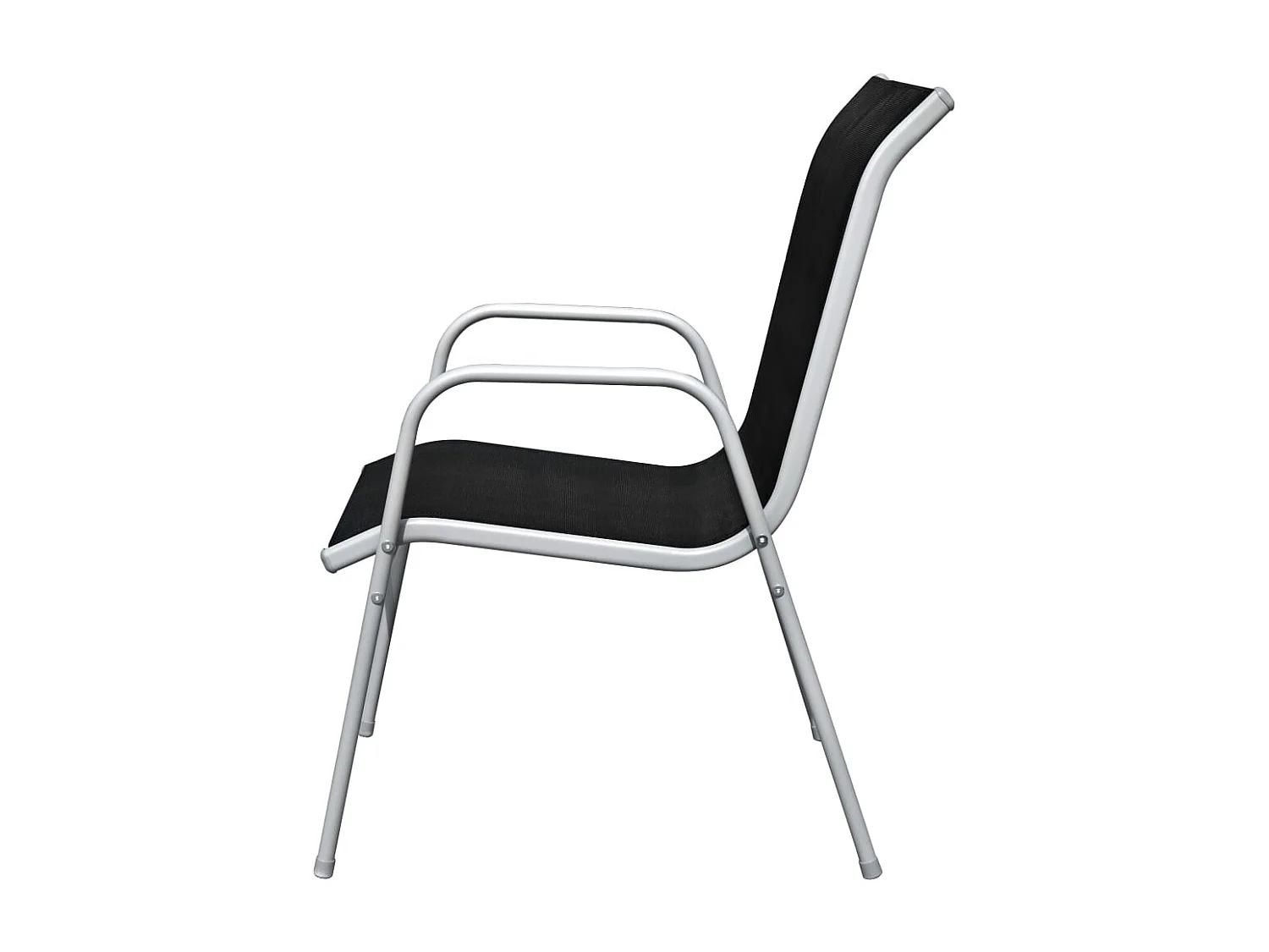 Garden Furniture -  Ensemble à manger d'extérieur 5 pcs Acier Noir