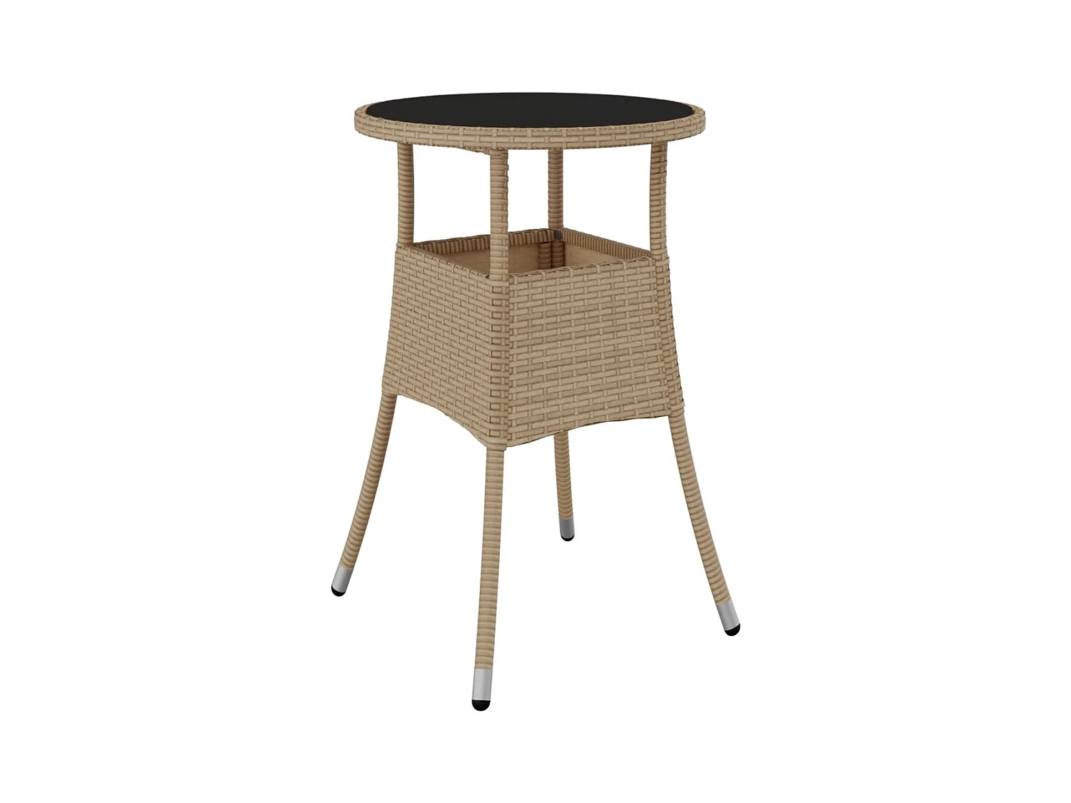 Rantasalmi  5-delige Tuinset met kussens poly rattan en glas beige