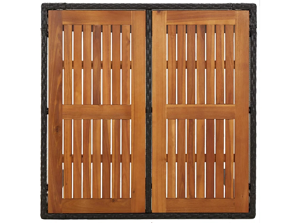 Afragola  3-delige Tuinset met kussens poly rattan zwart