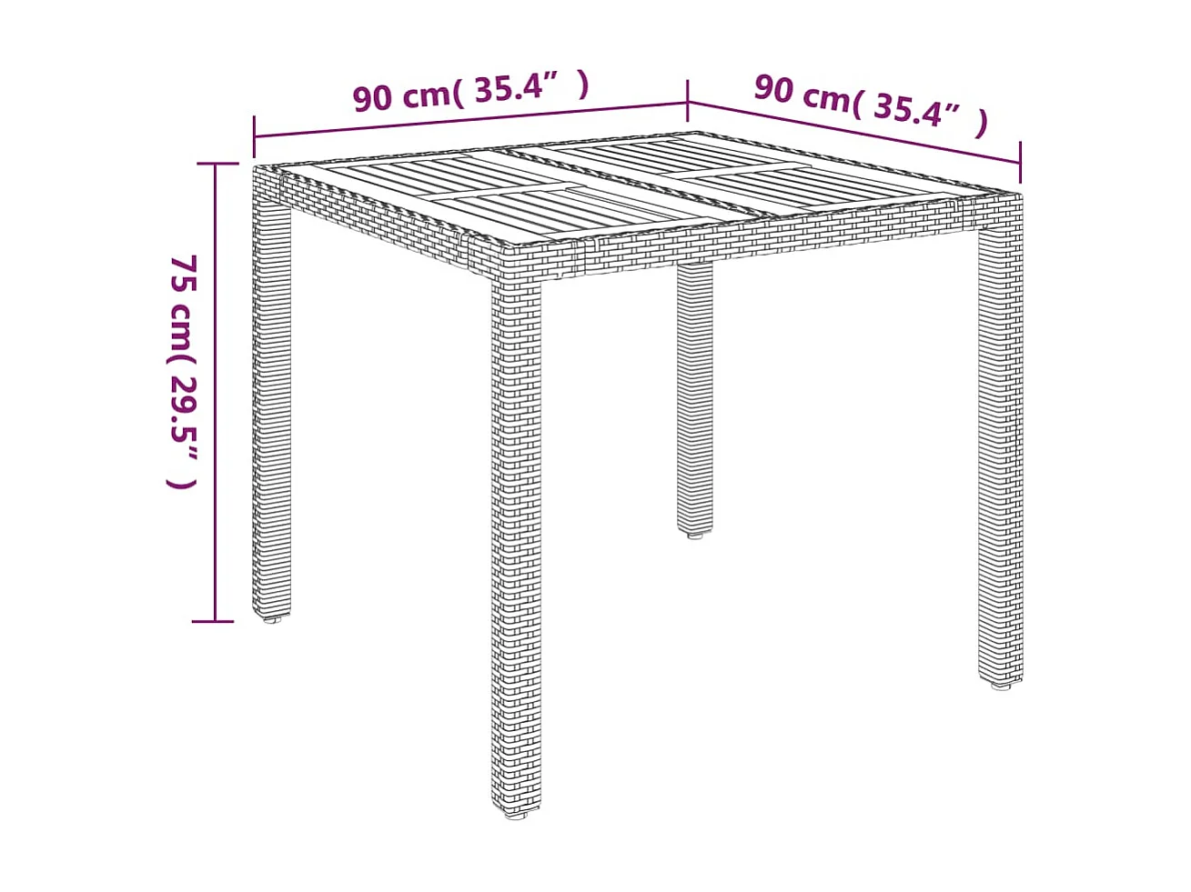 Afragola  3-delige Tuinset met kussens poly rattan zwart