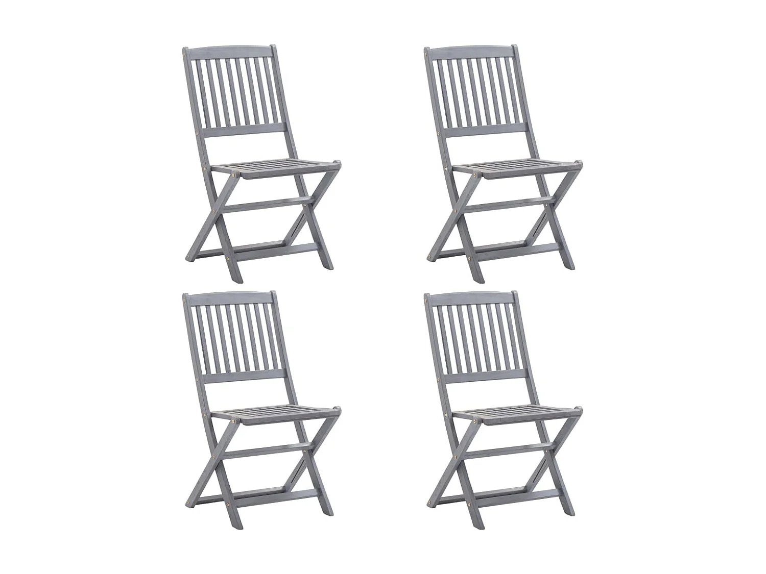 Warrington  Ensemble à manger de jardin 5 pcs Bois d'acacia massif Gris