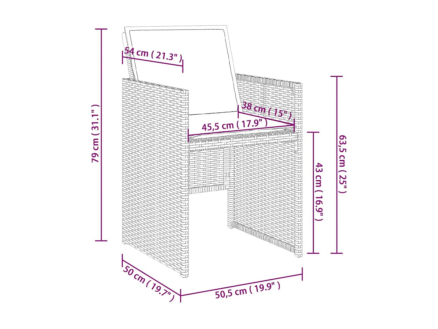Ljungby  Ensemble à manger de jardin coussins 5pcs Noir Résine tressée