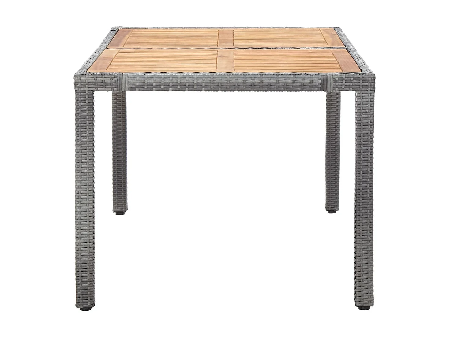 Prolenta Premium -  Ensemble à manger de jardin 7 pcs coussins Résine tressée Gris