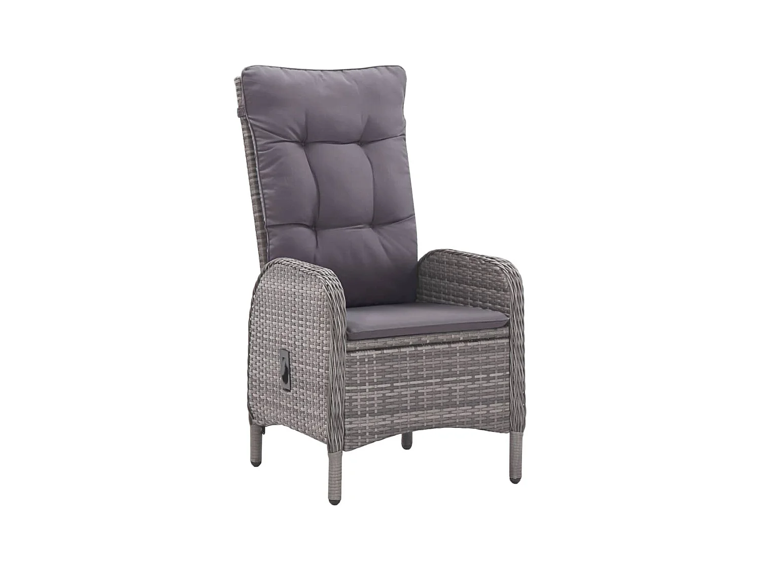 Tatum  Ensemble à Manger de jardin 3 pcs Résine tressée et verre Gris