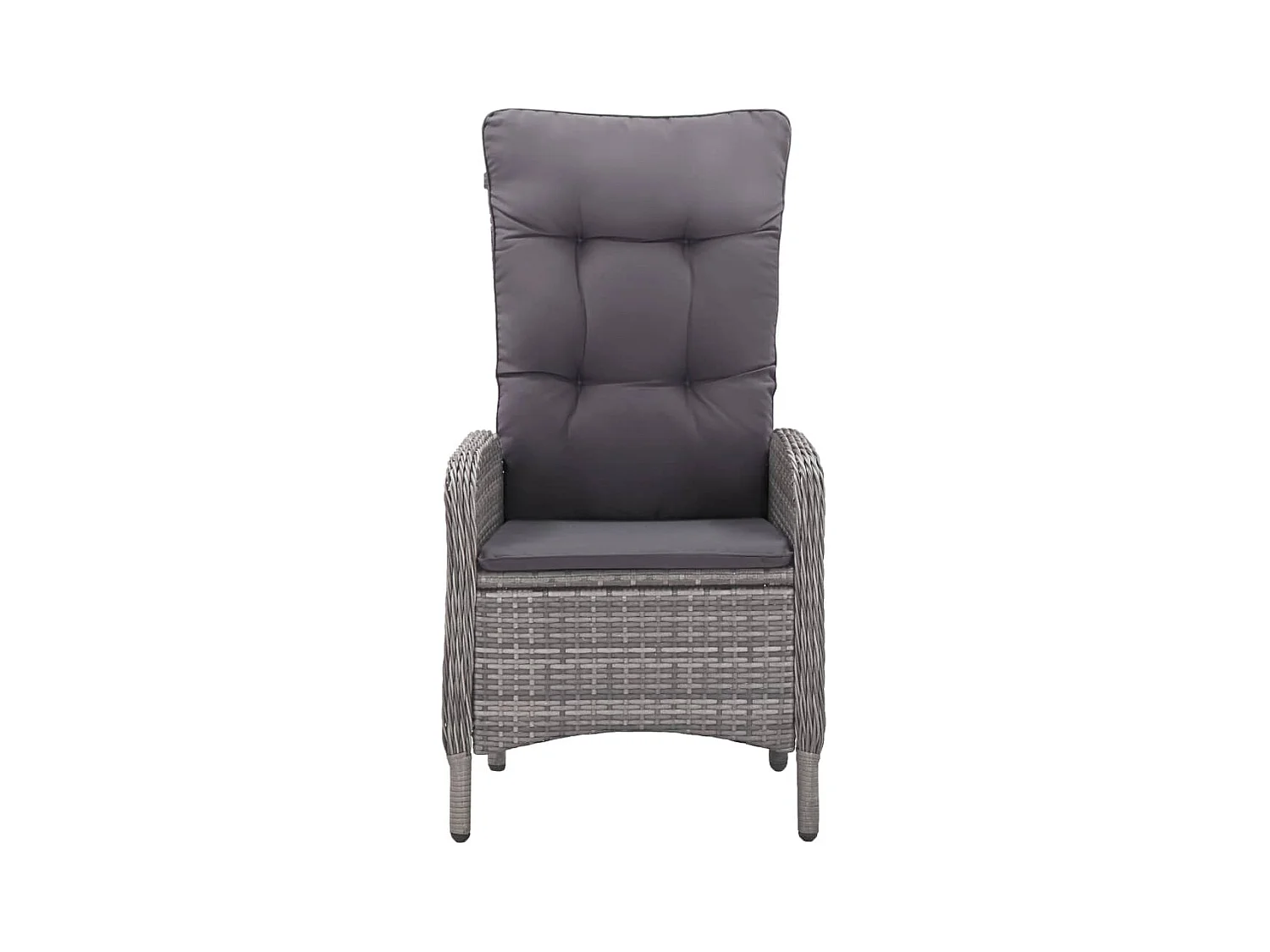 Tatum  Ensemble à Manger de jardin 3 pcs Résine tressée et verre Gris