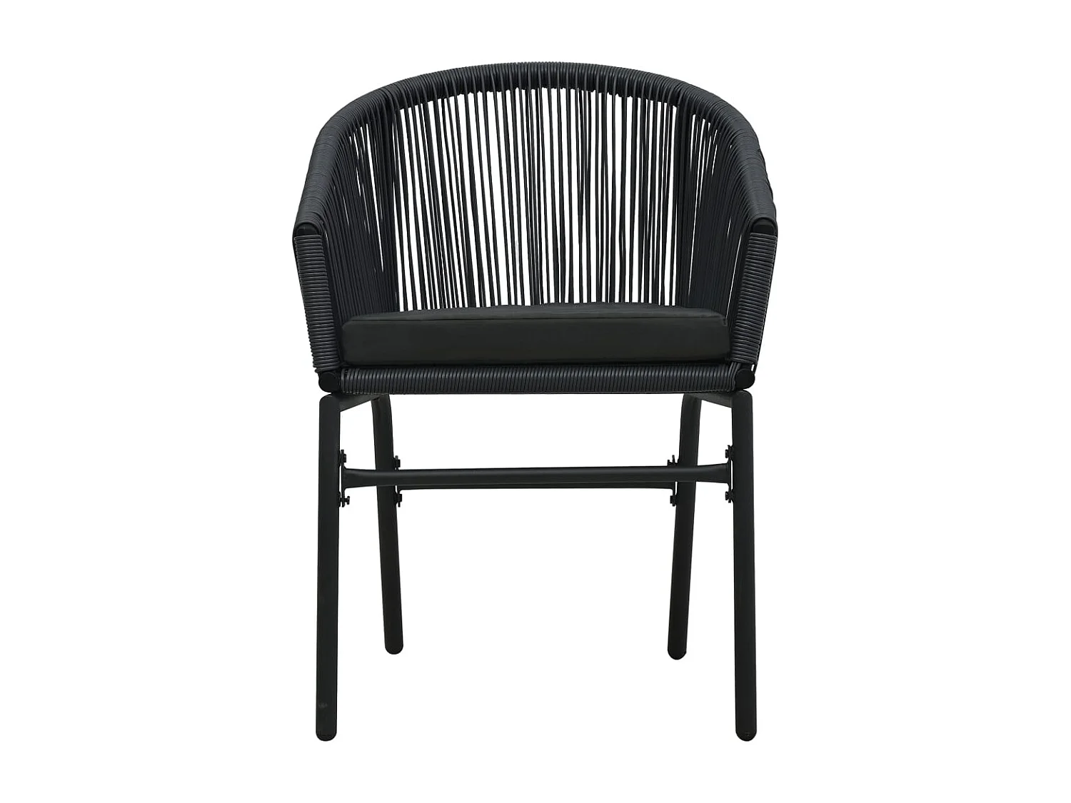 Belric  Ensemble à manger de jardin 3 pcs Noir