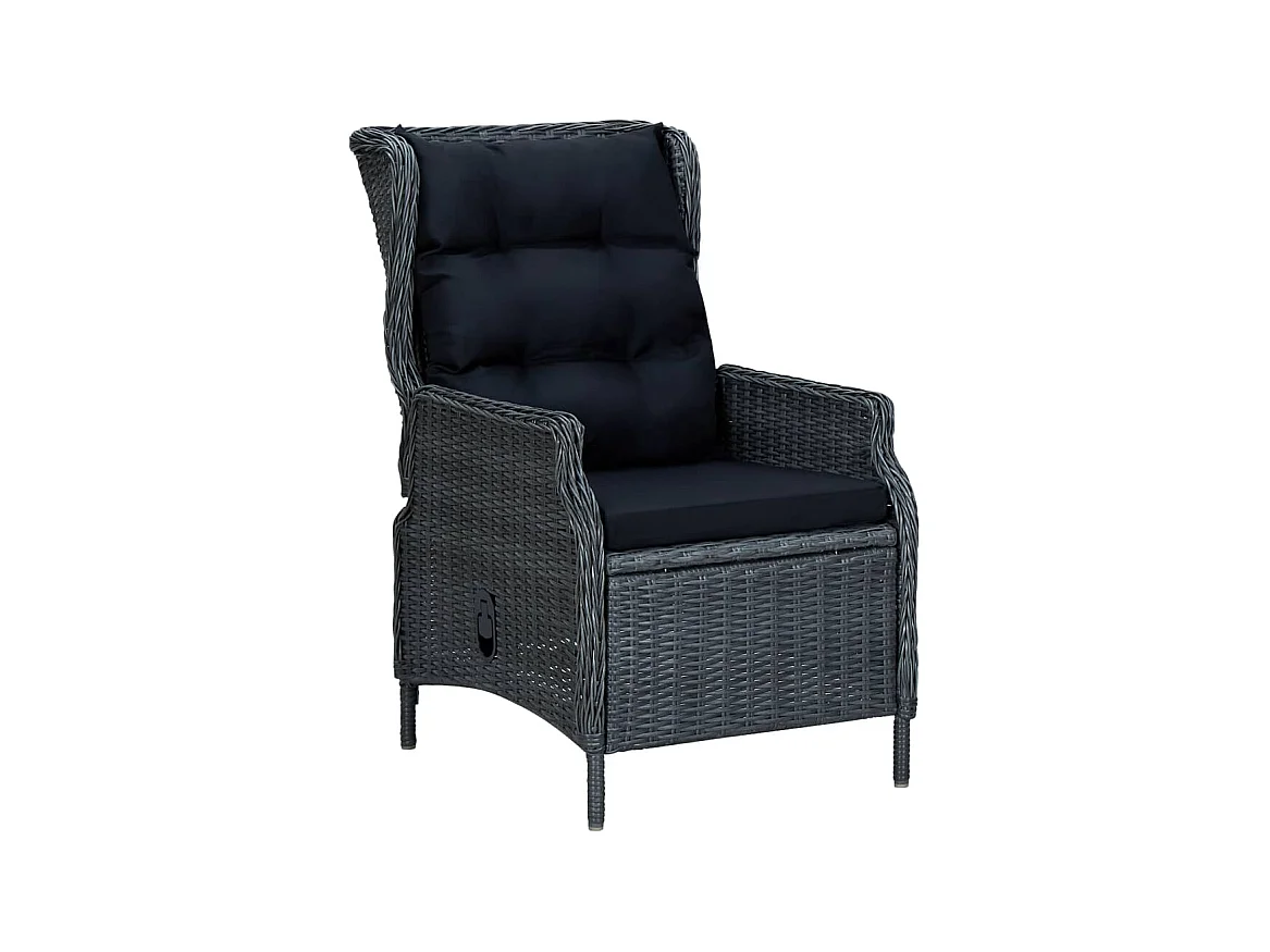 Chakib  Ensemble à manger de jardin 7 pcs Gris foncé