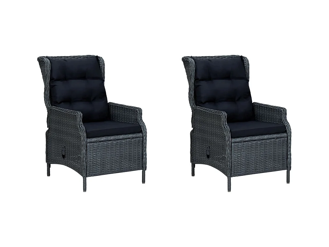 Chakib  Ensemble à manger de jardin 7 pcs Gris foncé