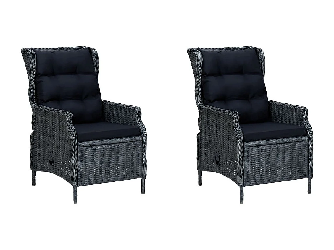 Chakib  Ensemble à manger de jardin 7 pcs Gris foncé