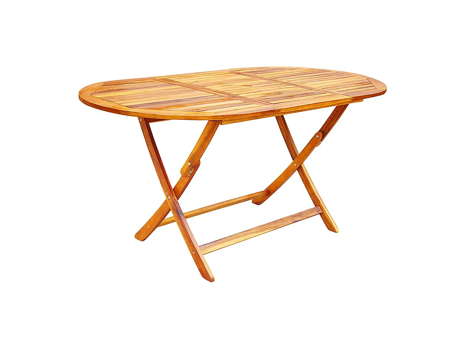 Elviira  Set comedor de jardín plegable 9 piezas madera maciza de acacia