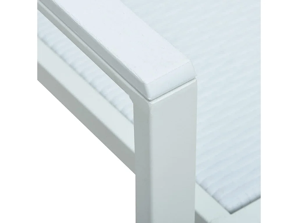 Vejby  Ensemble à manger de jardin 9 pcs Blanc