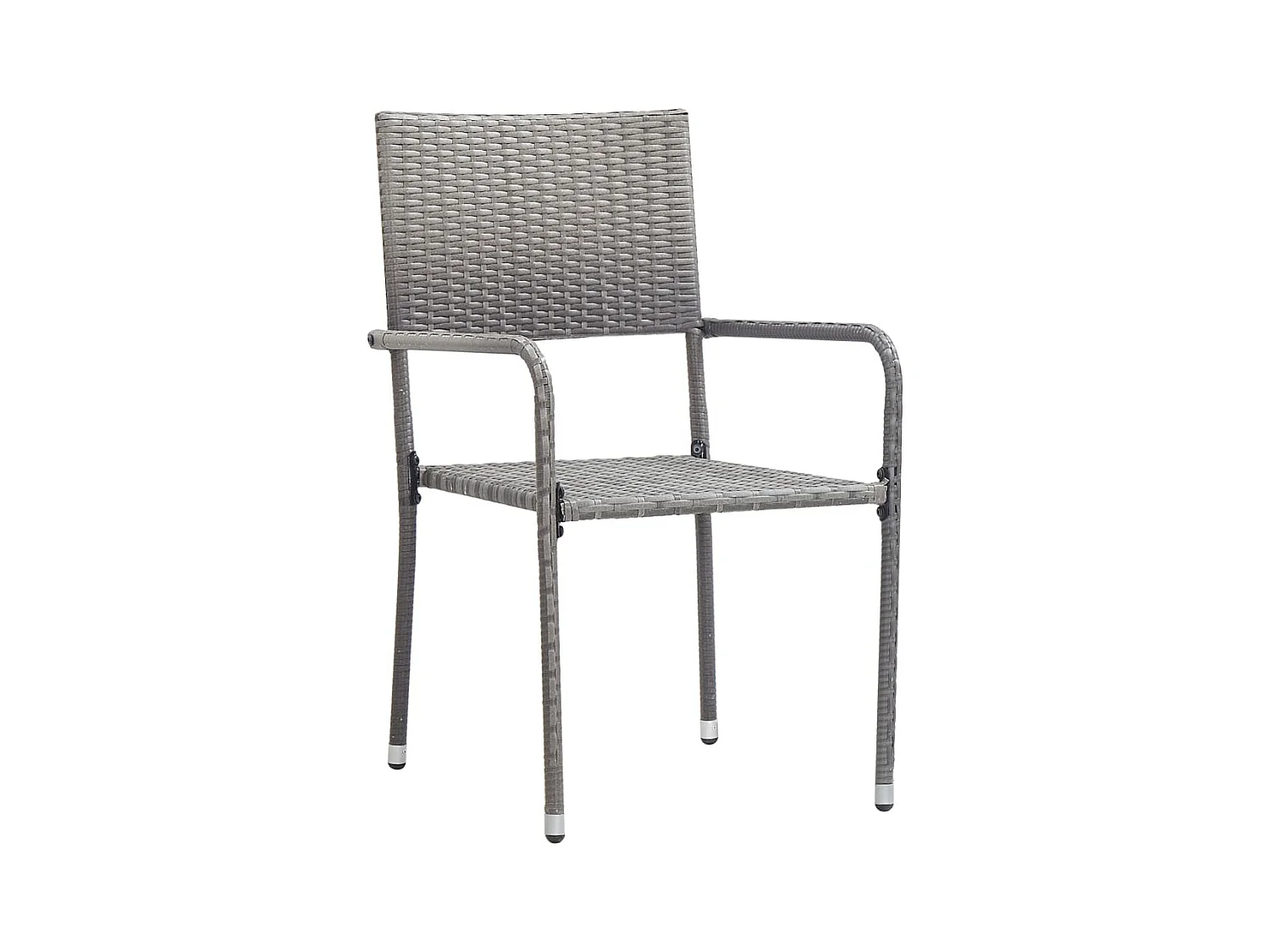 Bergerac  Ensemble à manger de jardin 3 pcs Résine tressée Gris
