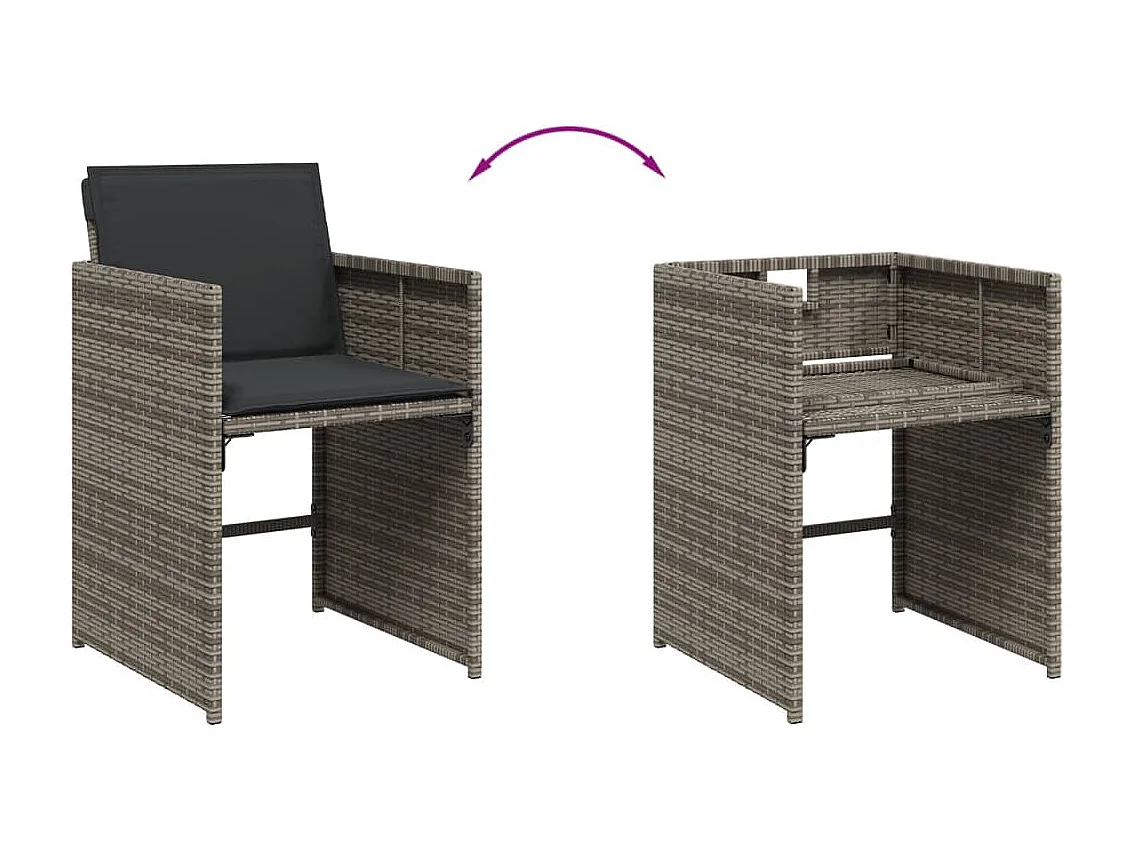 Enfield  Ensemble à manger de jardin 17 pcs et coussins résine tressée