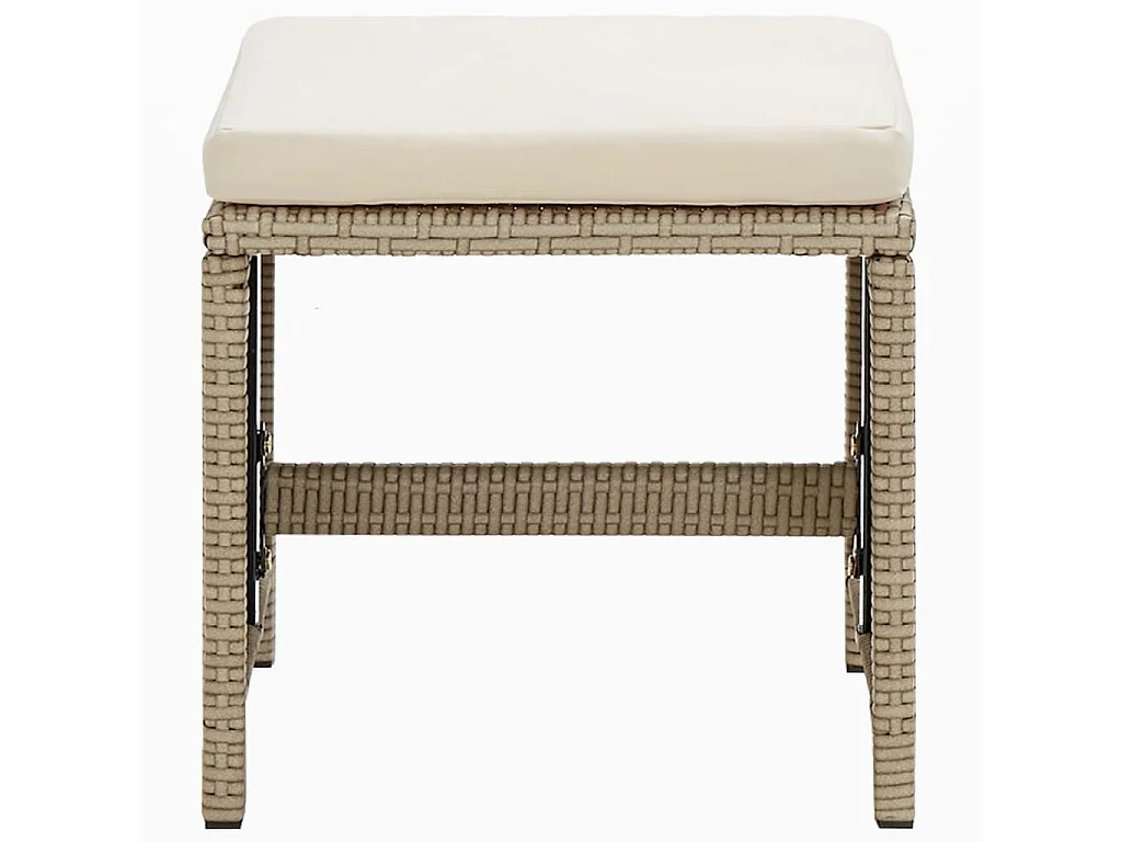 Prolenta Premium -  9-delige Tuinset met kussens poly rattan beige