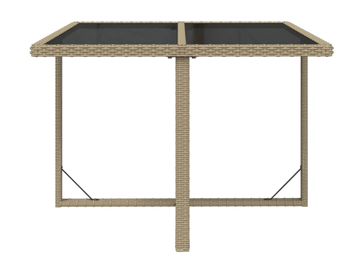 Prolenta Premium -  9-delige Tuinset met kussens poly rattan beige