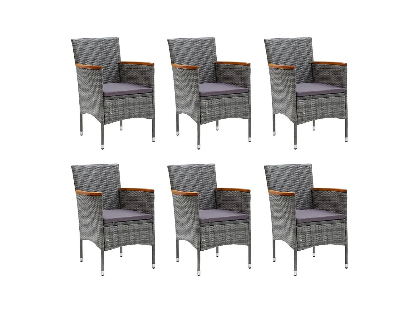 Fyndal  Ensemble à manger de jardin 7 pcs Gris