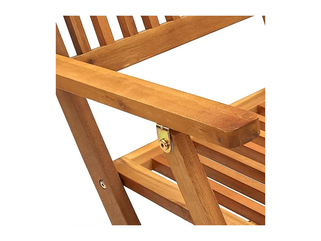 Andreas  Ensemble à manger d'extérieur pliable 7pcs Bois d'acacia solide